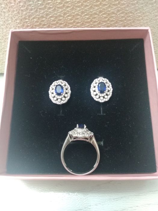 Серьги Серебро с Сапфиром