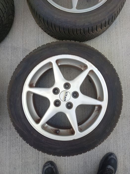 Jante x4 r16 5x112 VW EOS, cauciucuri Debica All Season DOT 24