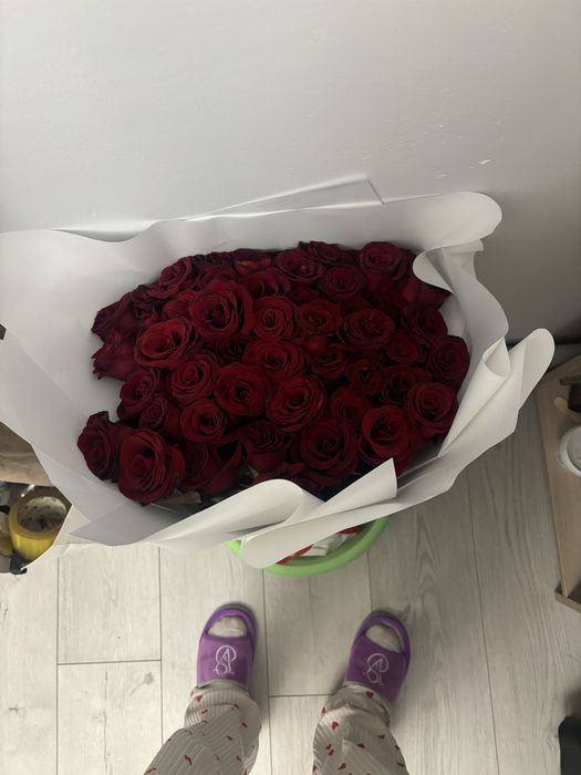 51 шт свежие розы