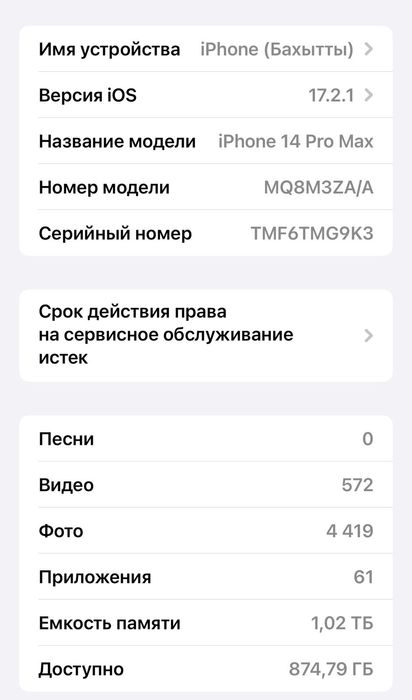 Айфон 14 про Макс 1 терабайт