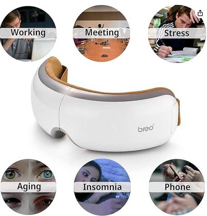 Breo iSee 3S Electric Eye Massager масажор с музика за очна терапия
