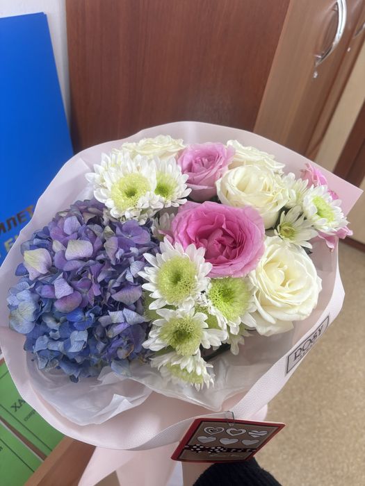 Цветы сегодня получила