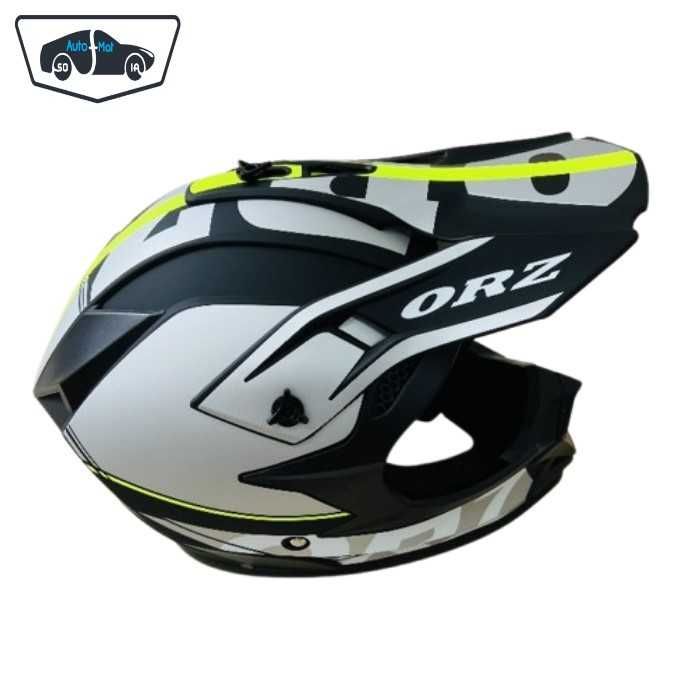 Кросова каска Automat, За мотор, Атв, Вело S, M и L, Черен, неон и сив