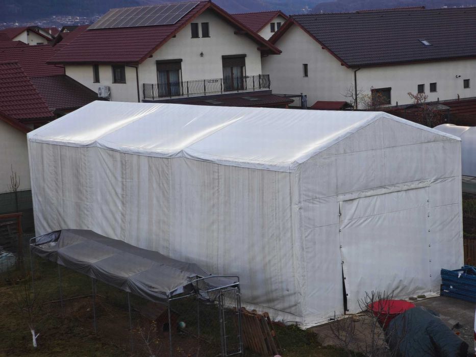 Structura metalica acoperita cu membrana PVC 900g/mp, 15 x 5.6 x 4m