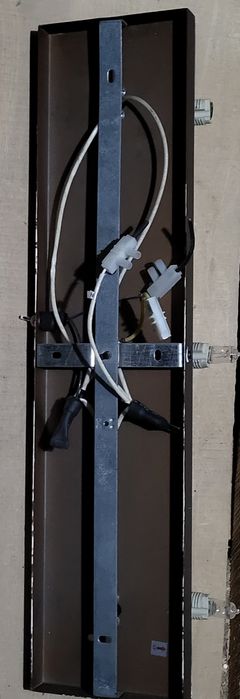 Aplica de perete/Corp iluminat din lemn si metal cromat