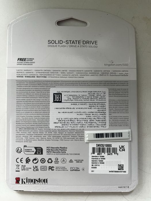 ssd накопитель от Kingston
