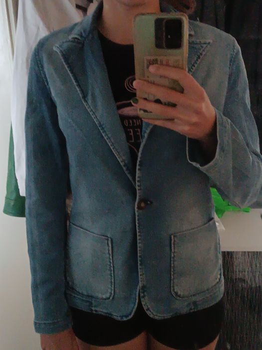 Дънков син блейзер