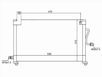 Радиатор кондиционера  Daewoo Matiz