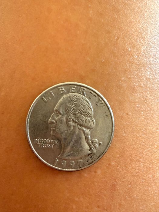 Moneda istorica din Argint 1\4 dolar George Washington primul presedinte al Statelor Unite