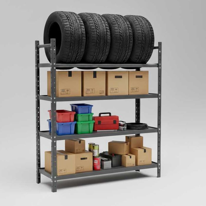 Стеллаж металлический усиленный (для гаража, склада, дома)