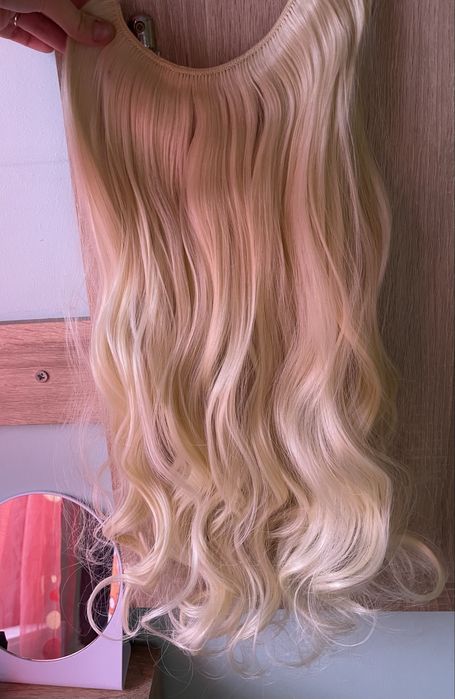 Extensie par blond,foarte usor de aplicat