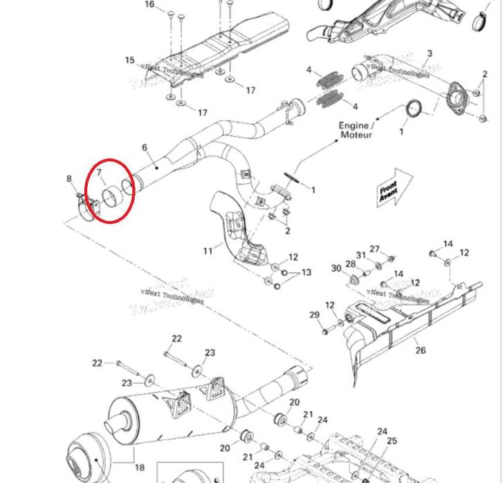 НОВА Втулка Гарнитура Ауспух Can-Am Renegade 800 , Outlander 400-800