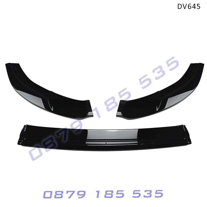 Черен лип спойлер предна броня GOLF 7 GTI R Line голф 6 р лайн тунинг