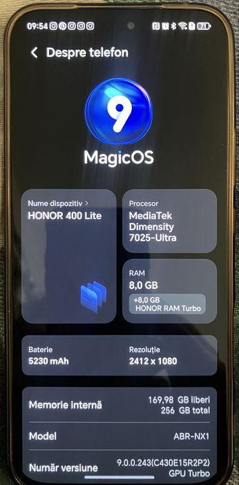 Vand Honor 400 Lite