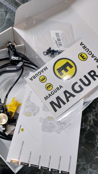 Set frâne Magura MT4 eSTOP negru / argintiu NOU