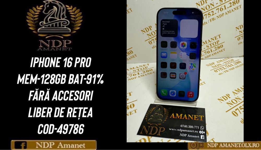 NDP Amanet Braila Iphone 16 Pro (49786)