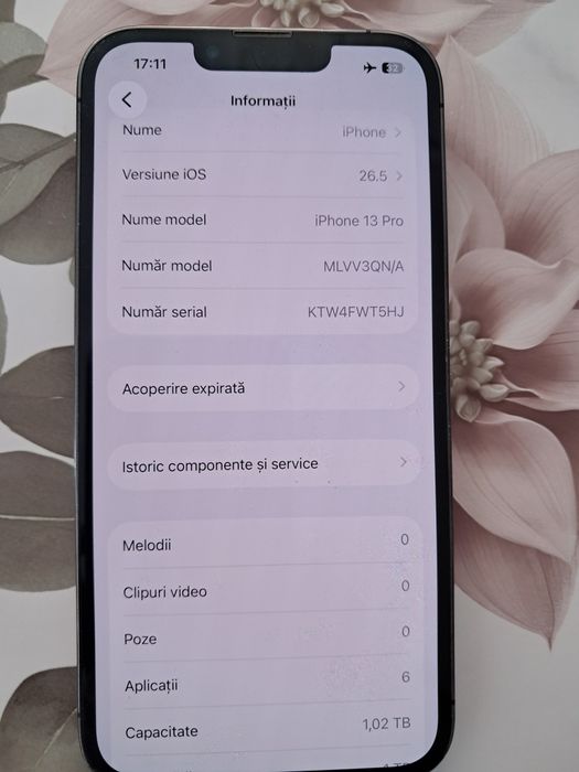 IPhone 13 Pro  de 1 TB  Baterie 100% originala