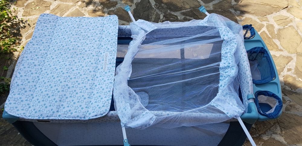 CHIPOLINO Кошара 2 нива със сенник БЕЛА СИН ЛЕН