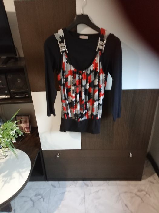 Дамска блуза от трико  шарена