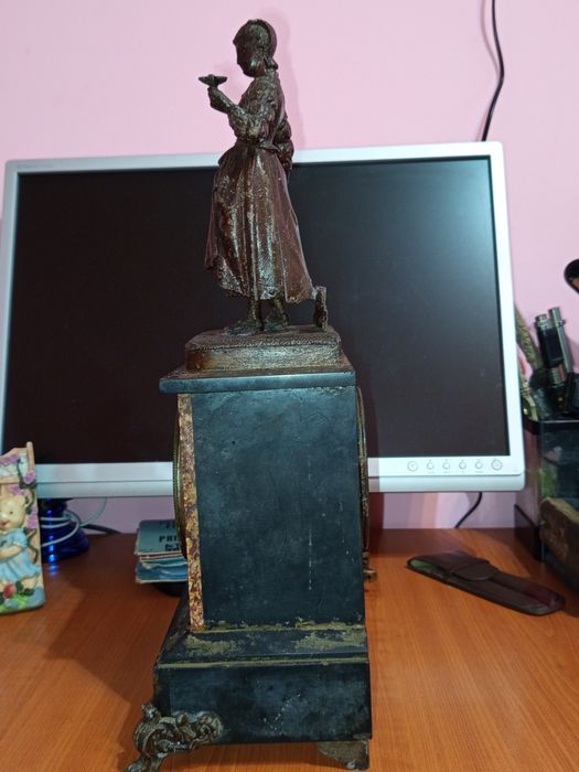 Ceas cu pendul de șemineu francez sec.XIX, S.Marti et Cie