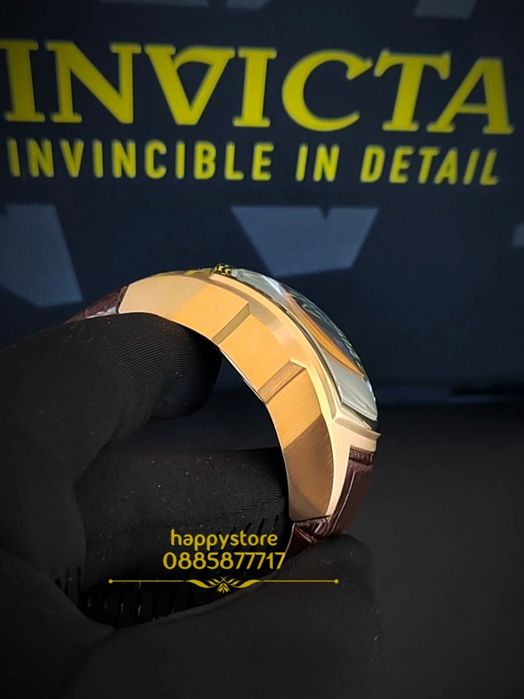 INVICTA Lupah Mother of pearl Gold 48 mm, Инвикта нов мъжки часовник