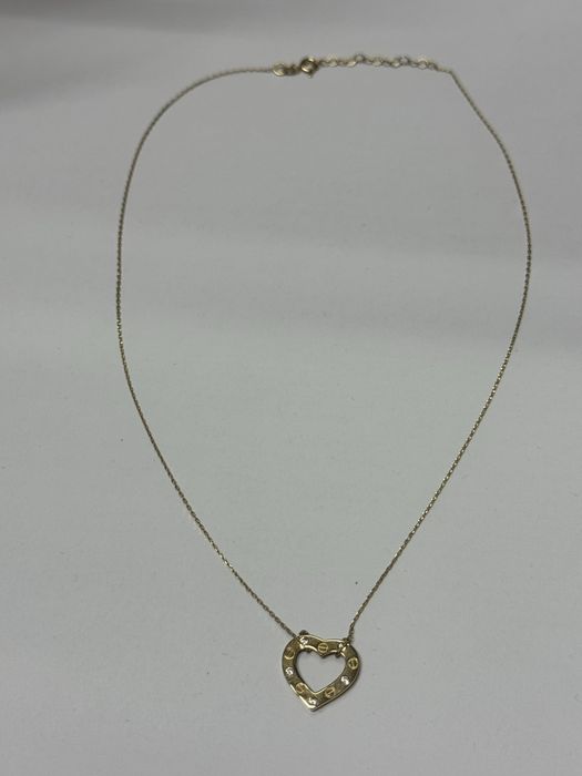 златен дамски синджир със сърце 2.34гр 14к 585