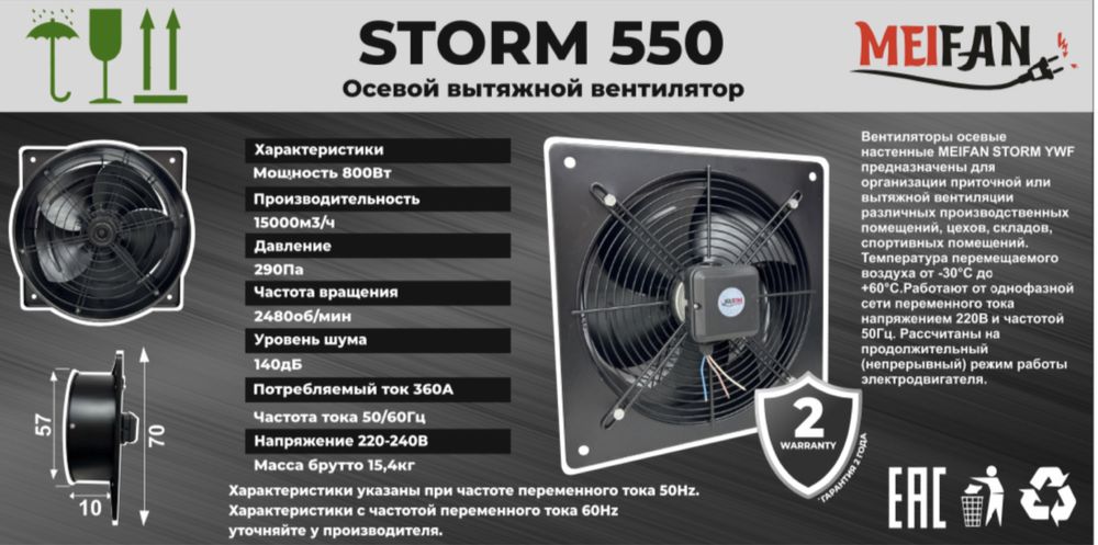 Вытяжные вентиляторы для вытяжки ВОК