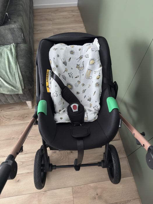 Cărucior Kinderkraft Moov 2 3in1 Sand Beige Eva Wheels