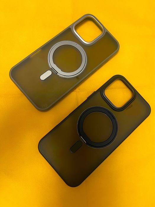 Set huse MagSafe iPhone 16 Pro Max cu inel stand – 55 lei