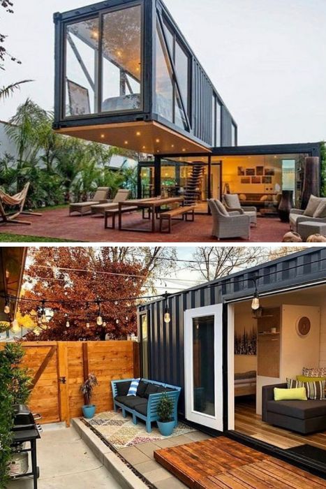 Мобильный домик из контейнера