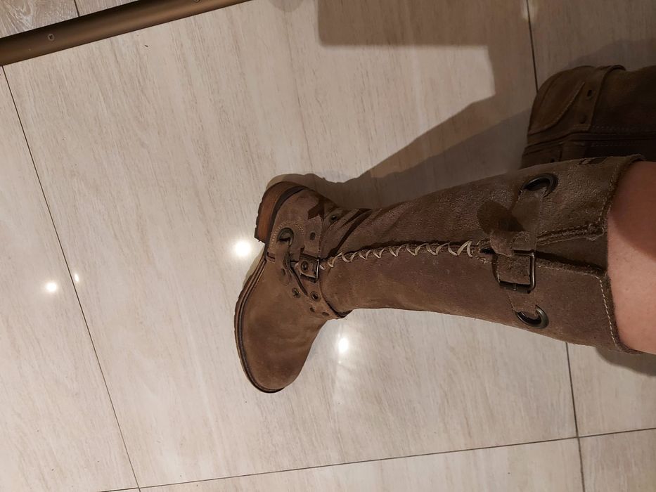 Cizme maro piele intoarsa mar.36