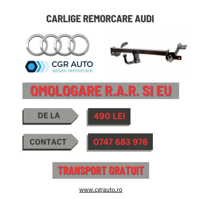 Carlige remorcare Audi siguranta si calitate premium