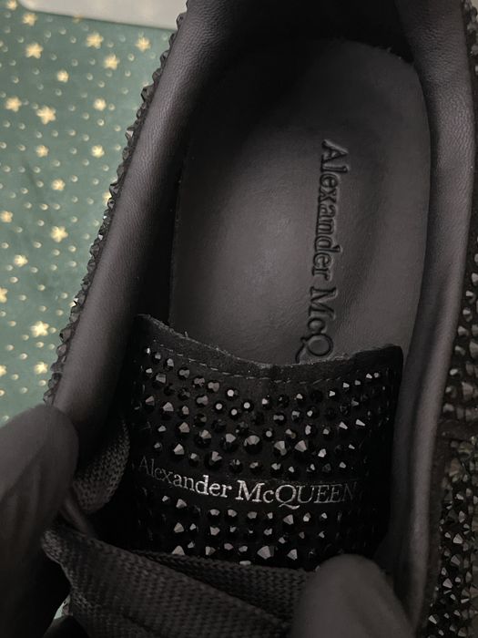 Alexander McQueen Black Crystal Classic Sole Ultra Premium Quality