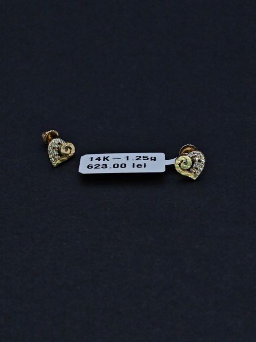 Bijuteria Royal cercei din aur 14k 1.25 gr