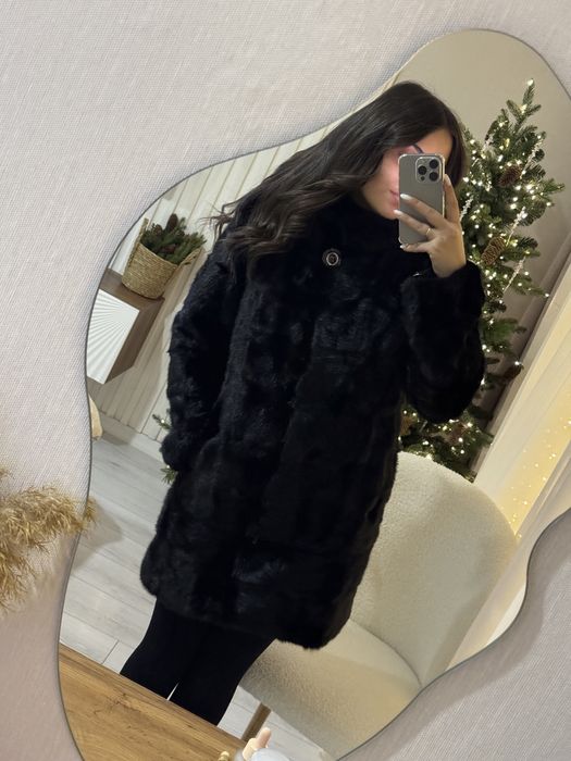 Норковя шуба поперечка