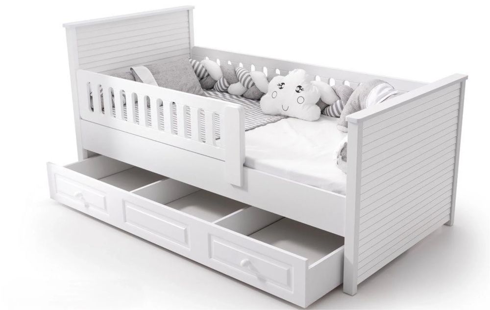 Тапицирано монтесори легло с голямо долно чекмедже "Mila"