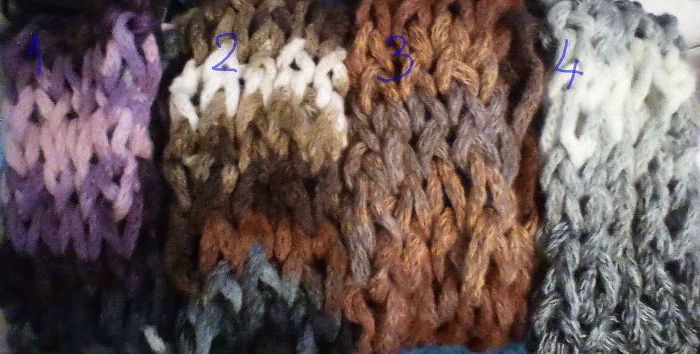 Ръчно плетен шал, нов, различни цветове