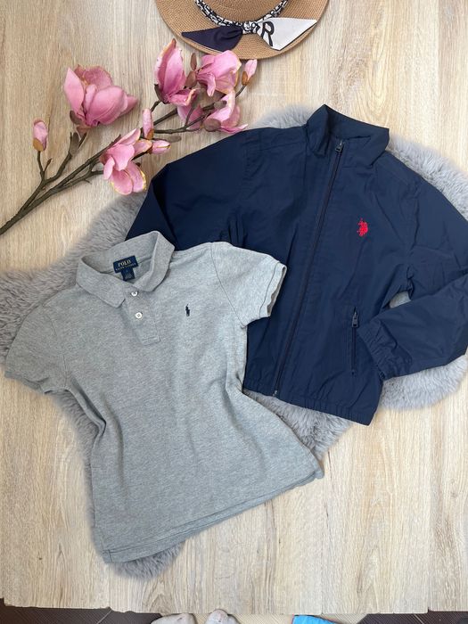 POLO RALPH LAUREN преходно детско яке и тениска за 7год.
