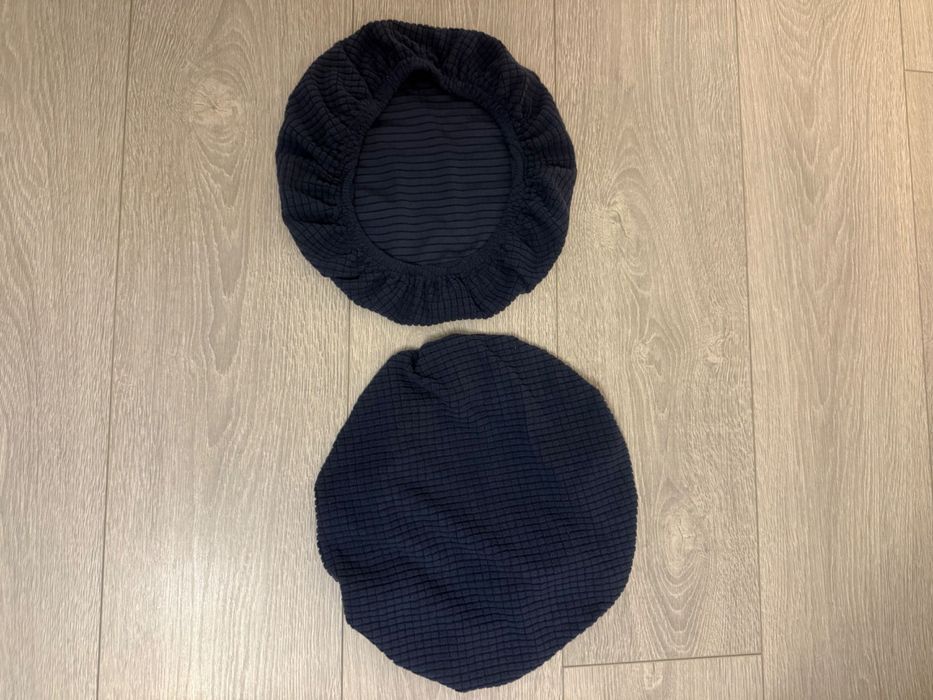 Еластичен калъф за кръгъл стол, тъмно син, нов