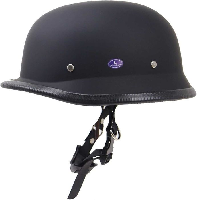 Мотоциклетный немецкий полушлем для чопперов и боберов