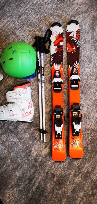 Schiuri, clăpari, bețe, cască Wed'ze pentru copii