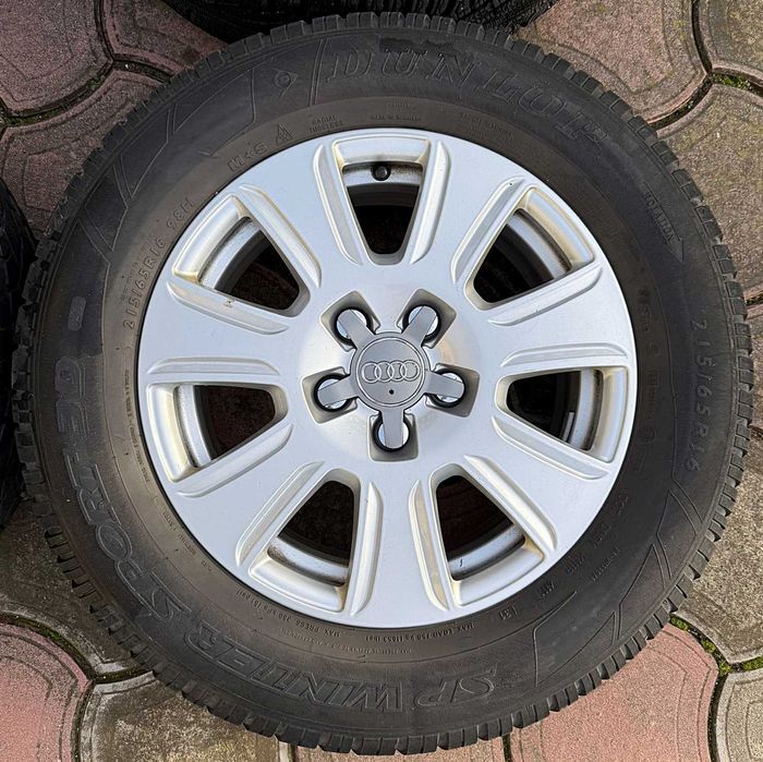 Set de 4 roti cu jante originale AUDI Q3 / VW TIGUAN + 215 65 16 M+S