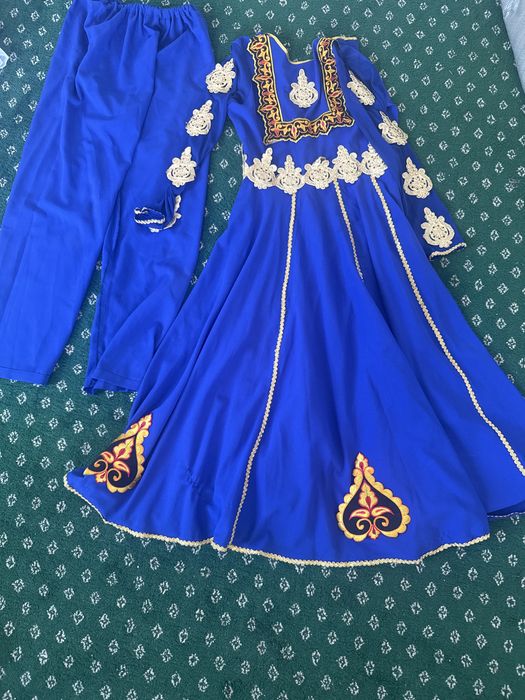 уйгурский синий костюм на девочку