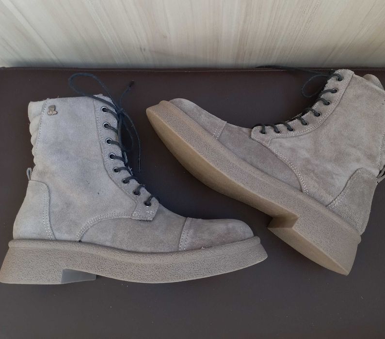 Зимни боти от естествен велур