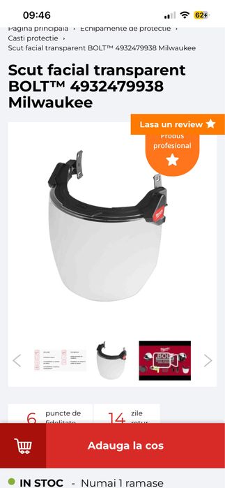 Casca protectie Milwaukee Bolt200 cu Viziera