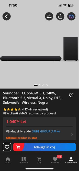 TCL soundbar 240w