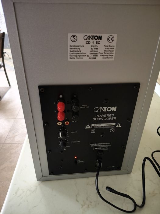 Canton CD 1 SC, subwoofer activ perfect funcțional, bas foarte bun!