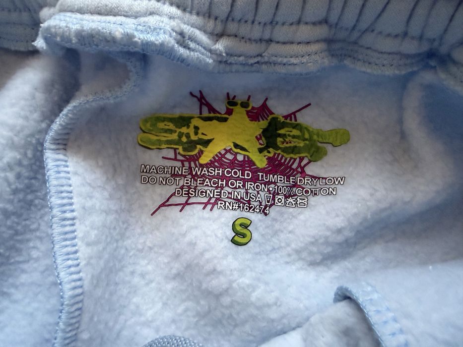 Sp5der Light Blue Set – T-Shirt & Shorts
