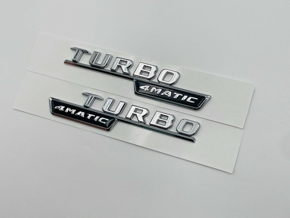 Embleme Compatibile Mercedes turbo 4matic crom