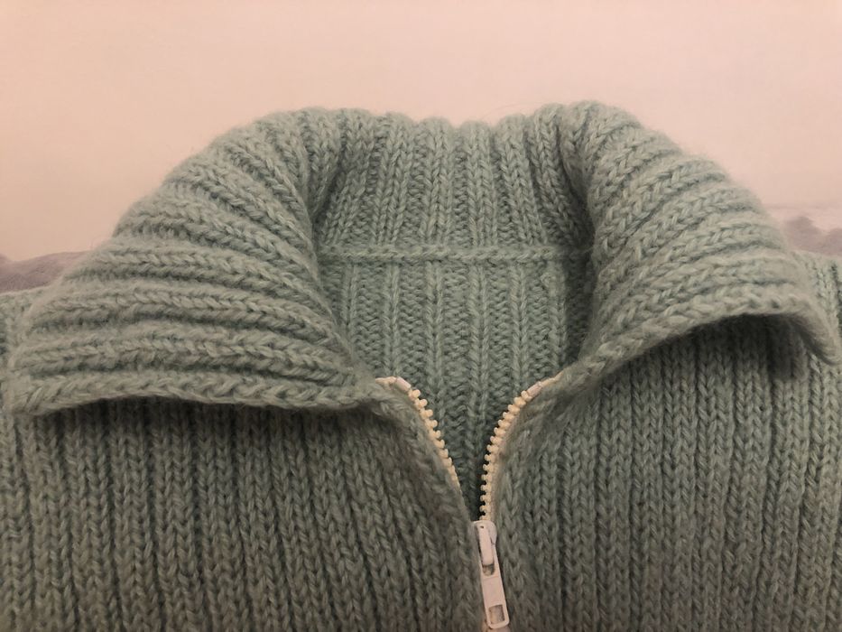 pulover lana/mohair cu model lucrat manual